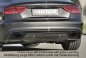 Preview: Rieger Heckeinsatz schwarz glänzend Audi A5 (B8/B81) 10.11-06.16 (ab Facelift) - 88050