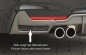 Preview: Rieger Heckeinsatz schwarz glänzend BMW 4er F32 (3C) 07.15- (ab Facelift) LCI - 88073