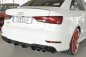 Preview: Rieger Heckeinsatz schwarz glänzend Audi A3 S3 (8V) 09.16- (ab Facelift) - 88185