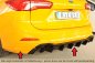 Preview: Rieger Heckeinsatz (für Fzg. mit AHK) schwarz glänzend Ford Focus 4 ST (DEH) 06.19- - 88241