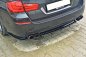 Preview: Maxton Mittlerer Diffusor Heck Ansatz für BMW 5er F11 M Paket (mit zwei Doppel Endstücken) schwarz Hochglanz BM-5-11-MPACK-RD2+RD3-G