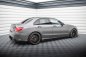 Preview: Maxton Street Pro Seitenschweller Ansatz + Flaps Mercedes-AMG C63 Limousine / Kombi W205 Facelift schwarz Hochglanz MEC205F63CNC-SD1B+SF1-G