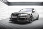 Preview: Maxton Street Pro Front Ansatz für +Flaps für + Flaps Audi RS6 Avant C6 schwarz Hochglanz AURS6C6CNC-FD3BRB+FSF1-G
