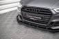 Preview: Maxton Street Pro Front Ansatz für +Flaps für V.1 + Flaps Audi S3 / A3 S-Line Sportback 8V Facelift schwarz Hochglanz AUS33FSBCNC-FD1B+FSF1-G