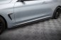 Preview: Maxton Seitenschweller Ansatz V.3 BMW 4er Coupe / Gran Coupe / Cabrio M-Paket F32 / F36 / F33 schwarz Hochglanz BM-4-F32-MPACK-SD3-G
