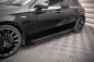 Preview: Maxton Street Pro Seitenschweller Ansatz für + Flaps Mercedes A35 AMG / AMG-Line Aero Pack W177  schwarz Hochglanz MEA17735CNC-SD1BRB+SF1-G