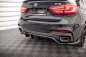 Preview: Maxton Mittlerer Diffusor Heck Ansatz DTM Look für BMW X6 M-Paket F16 schwarz Hochglanz BM-X6-16-MPACK-RD1G+RD2-G
