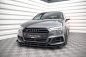 Preview: Maxton Street Pro Front Ansatz für +Flaps für V.1 + Flaps Audi S3 / A3 S-Line Sportback 8V Facelift schwarz Hochglanz AUS33FSBCNC-FD1B+FSF1-G