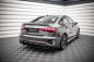 Preview: Maxton Street Pro Heck Ansatz Flaps Diffusor +Flaps für Audi S3 Limousine 8Y schwarz Hochglanz AUS38YSCNC-RSD1BRB+RSF1-G