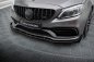 Preview: Maxton Street Pro Front Ansatz + Flaps Mercedes-AMG C63 Limousine / Kombi W205 Facelift schwarz Hochglanz MEC205F63CNC-FD1B+FSF1-G
