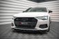 Preview: Maxton Front Ansatz V.2 für Audi A6 C8 schwarz Hochglanz AU-A6-C8-FD2-G