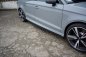 Preview: Maxton Seitenschweller Ansatz für Audi RS3 8V FL Limousine schwarz Hochglanz AU-RS3-8VF-S-SD1-G