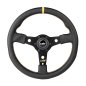 Preview: Luisi Racing Corsa Sportlenkrad Leder schwarz / gelb mit TÜV Prüfbericht