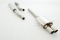 Preview: Friedrich Motorsport 70mm Anlage mittig Edelstahl M881332-X