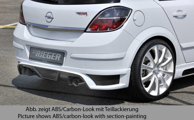 Rieger Heckschürzenansatz Opel Astra H 03.04- - 51268