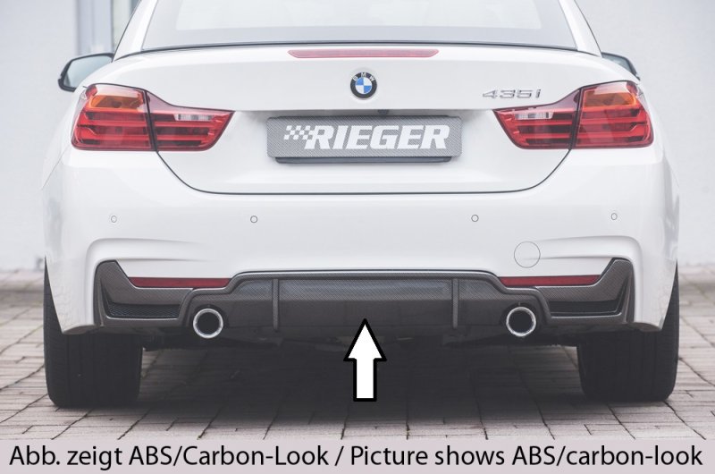 Rieger Heckeinsatz (nur 435i) BMW 4er F32 (3C) 07.15- (ab Facelift) LCI - 53488