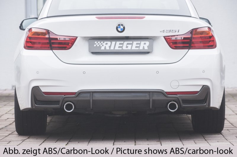 Rieger Heckeinsatz (nur 435i) BMW 4er F32 (3C) 07.15- (ab Facelift) LCI - 53488