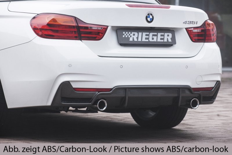 Rieger Heckeinsatz (nur 435i) BMW 4er F32 (3C) 07.15- (ab Facelift) LCI - 53488