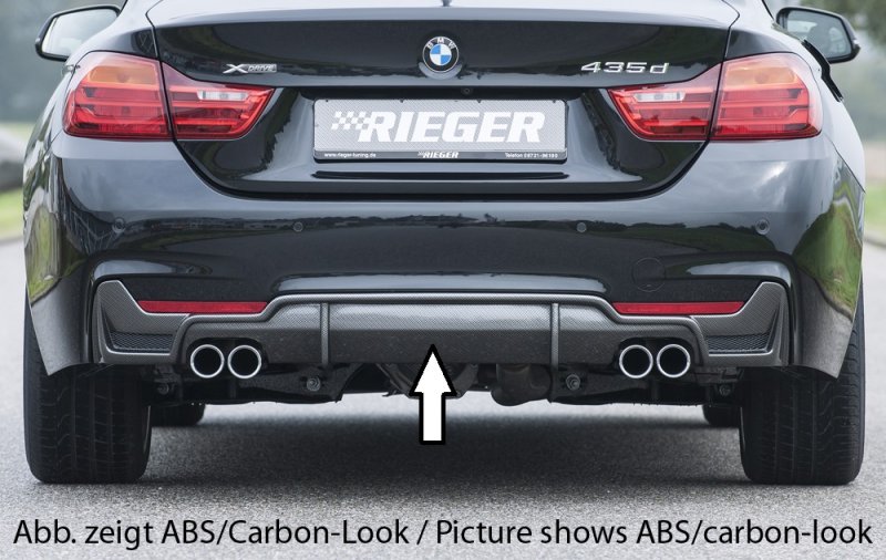 Rieger Heckeinsatz Carbon BMW 4er F32 (3C) 07.15- (ab Facelift) LCI - 53490
