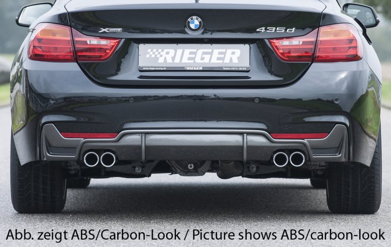 Rieger Heckeinsatz Carbon BMW 4er F32 (3C) 07.15- (ab Facelift) LCI - 53490