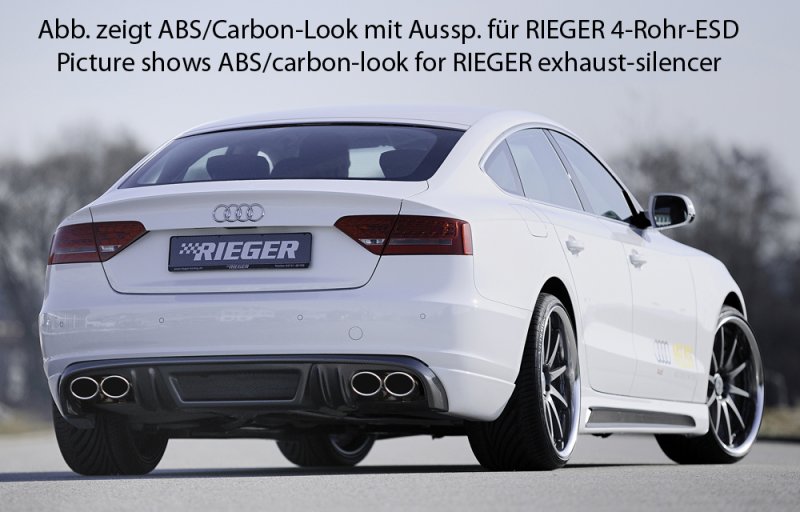 Rieger Heckschürzenansatz Audi A5 (B8/B81) 06.07-07.11 (bis Facelift) - 55424