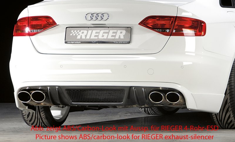 Rieger Heckschürzenansatz Audi A4 (B8/B81) 11.07-12.11 (bis Facelift) - 55506