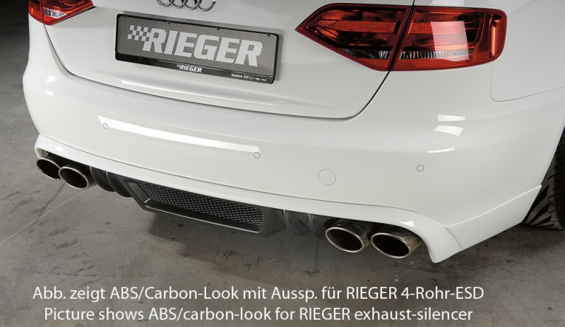Rieger Heckschürzenansatz Audi A4 (B8/B81) 11.07-12.11 (bis Facelift) - 55506