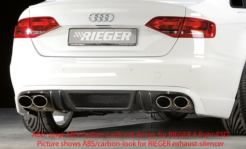 Rieger Heckschürzenansatz Audi A4 (B8/B81) 11.07-12.11 (bis Facelift) - 55507