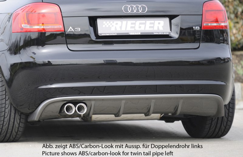 Rieger Heckeinsatz Audi A3 (8P) 07.08- (ab Facelift) - 56767