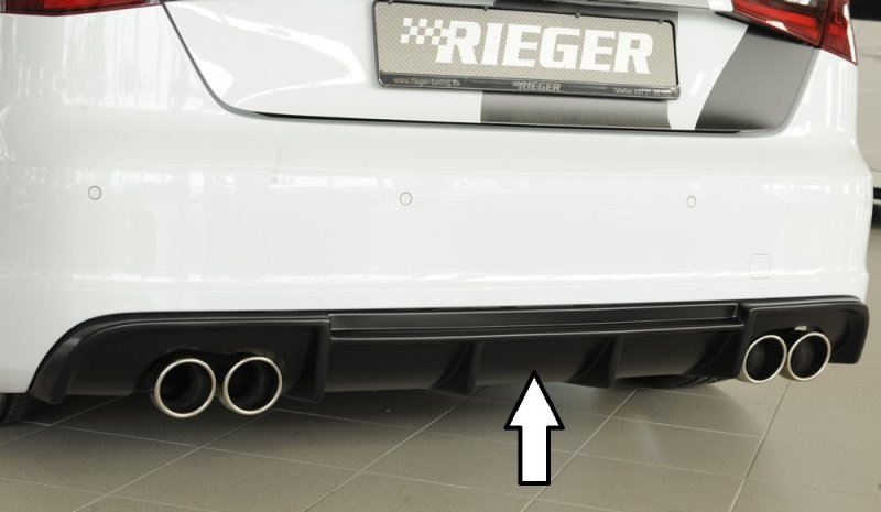 Rieger Heckeinsatz (Typ: 56805) Audi A3 S3 (8V) 05.13-08.16 (bis Facelift) - 56813