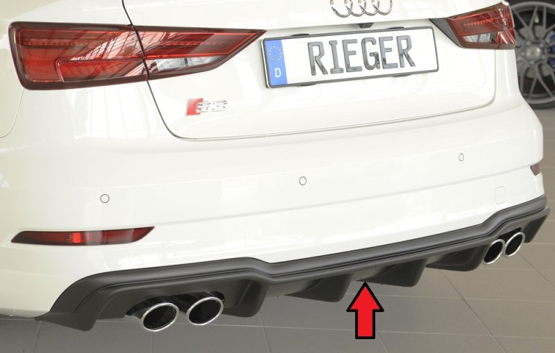 Rieger Heckeinsatz Audi A3 S3 (8V) 09.16- (ab Facelift) - 56825