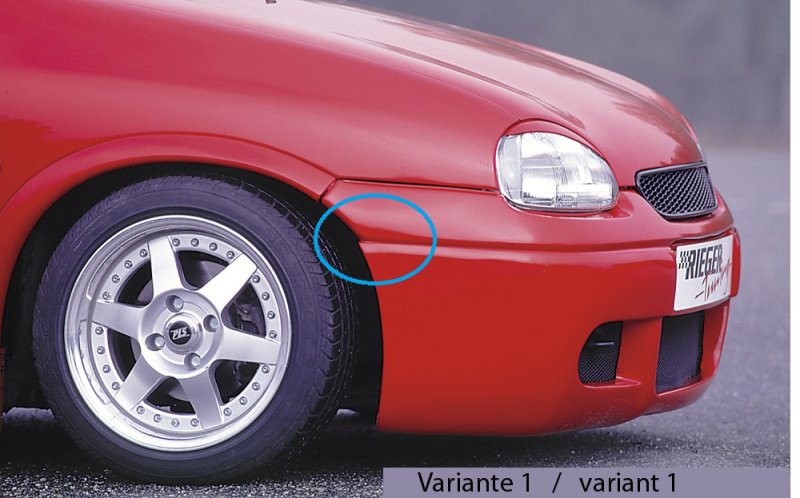 Rieger Spoileransatz Variante 2 Opel Corsa B 02.93-09.96 (bis Modell 97) - 58811