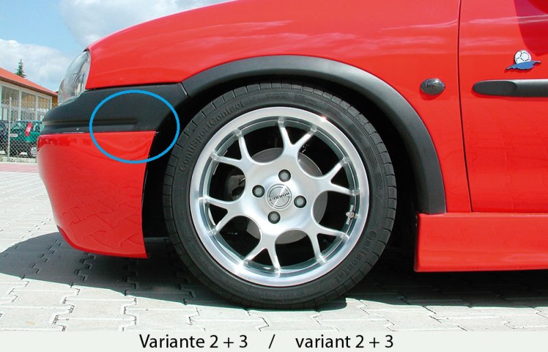 Preview: Rieger Spoileransatz Variante 3 Opel Corsa B 02.93-09.96 (bis Modell 97) - 58812