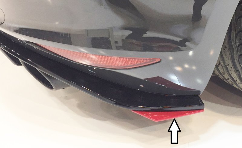 Rieger Heckschürzenansatz seitlich rechts VW Golf 7 GTI Clubsport 02.16- - 59578