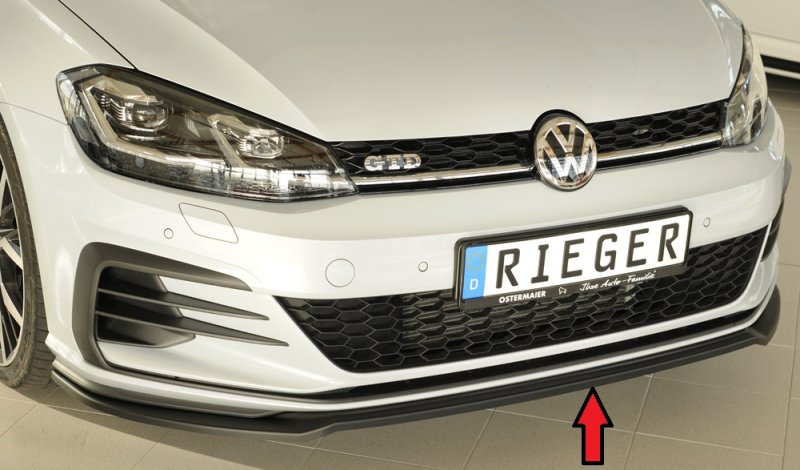 Rieger Spoilerschwert nur für GTI / GTD / GTE VW Golf 7 GTD 02.17- (ab Facelift) - 59580