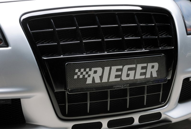 Rieger Grill mit integrierter Kennzeichenauflage schwarz glänzend Audi A4 (8H) 04.02-12.05 (bis Facelift) - 88008