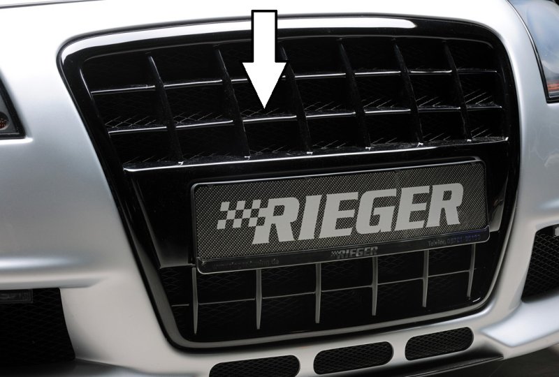 Rieger Grill mit integrierter Kennzeichenauflage schwarz glänzend Audi A3 (8P) -6.08 - 88013