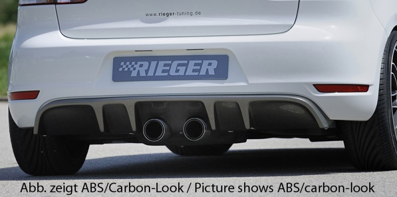 Rieger Heckeinsatz mit 2 Doppelfinnen schwarz glänzend VW Golf 6 - 88016