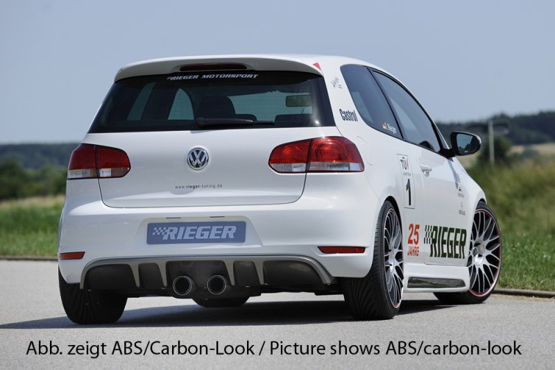 Rieger Heckeinsatz mit 2 Doppelfinnen schwarz glänzend VW Golf 6 - 88016