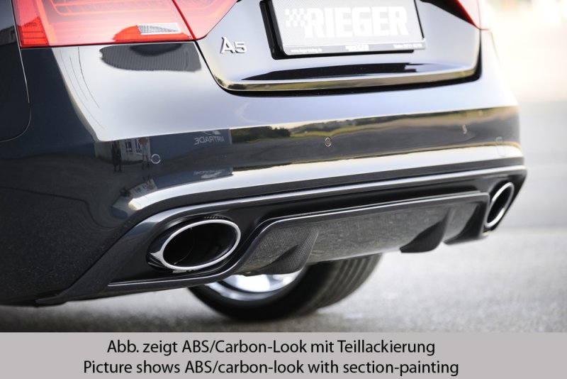 Rieger Heckeinsatz schwarz glänzend Audi A5 (B8/B81) 10.11-06.16 (ab Facelift) - 88018