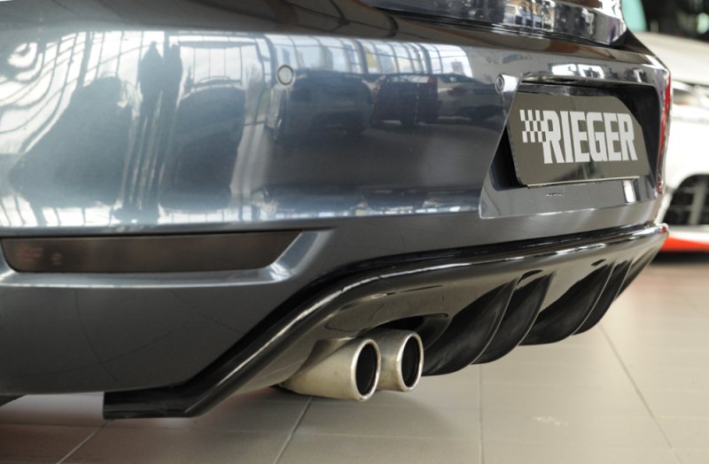 Rieger Heckeinsatz mit 2 Doppelfinnen schwarz glänzend VW Golf 6 - 88019