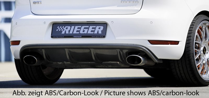 Rieger Heckeinsatz schwarz glänzend VW Golf 6 GTD - 88022