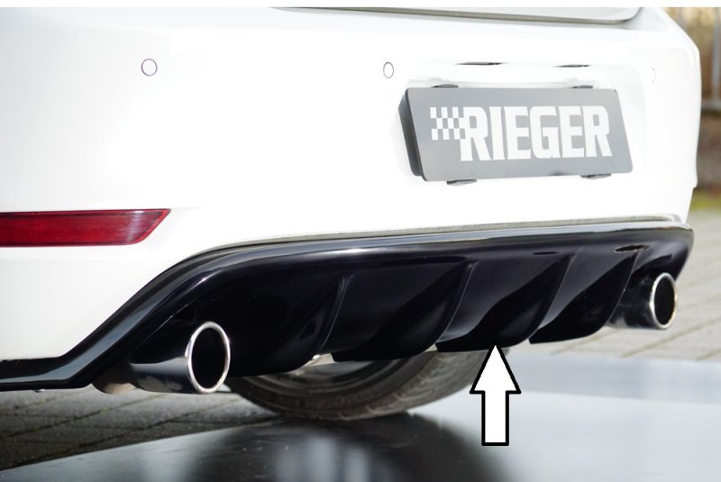 Rieger Heckeinsatz schwarz glänzend VW Golf 6 GTI - 88023