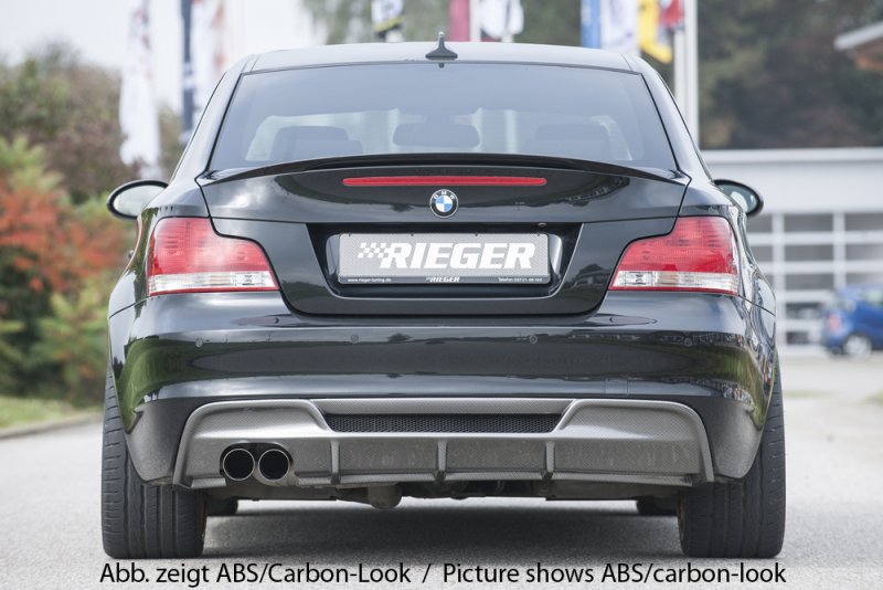 Rieger Heckeinsatz schwarz glänzend BMW 1er E82, E88 (182 / 1C) 10.07- - 88024