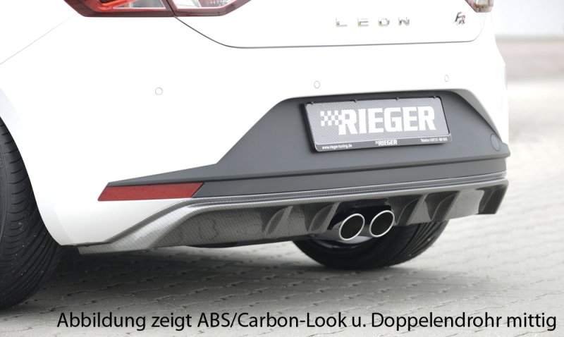 Rieger Heckeinsatz schwarz glänzend Seat Leon FR (5F) 01.13-12.16 (bis Facelift) - 88032