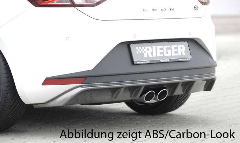 Rieger Heckeinsatz schwarz glänzend Seat Leon FR (5F) 01.13-12.16 (bis Facelift) - 88033