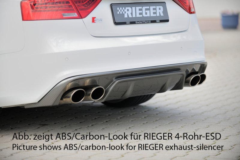 Rieger Heckeinsatz schwarz glänzend Audi A5 S5 (B8/B81) 10.11-06.16 (ab Facelift) - 88037