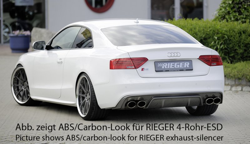 Rieger Heckeinsatz schwarz glänzend Audi A5 S5 (B8/B81) 10.11-06.16 (ab Facelift) - 88037