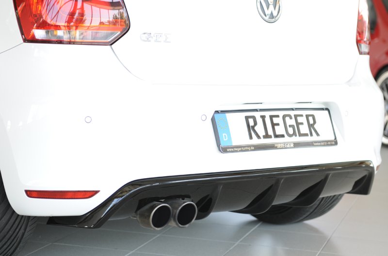 Rieger Heckeinsatz (GBL-47213) schwarz glänzend VW Polo 6R GTI 05.10-01.14 (bis Facelift) - 88039