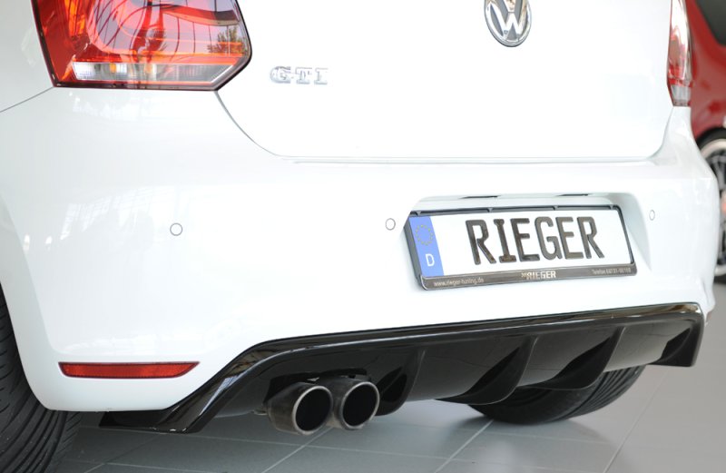 Rieger Heckeinsatz (GBL-47213) schwarz glänzend VW Polo 6R GTI 05.10-01.14 (bis Facelift) - 88039